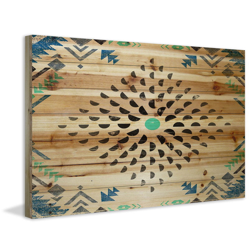 « half moon shapes », reproduction sur bois, 24 po x 36 po