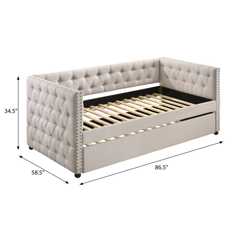 Lit de jour avec couchette Ny Stockholm, Beige, Double