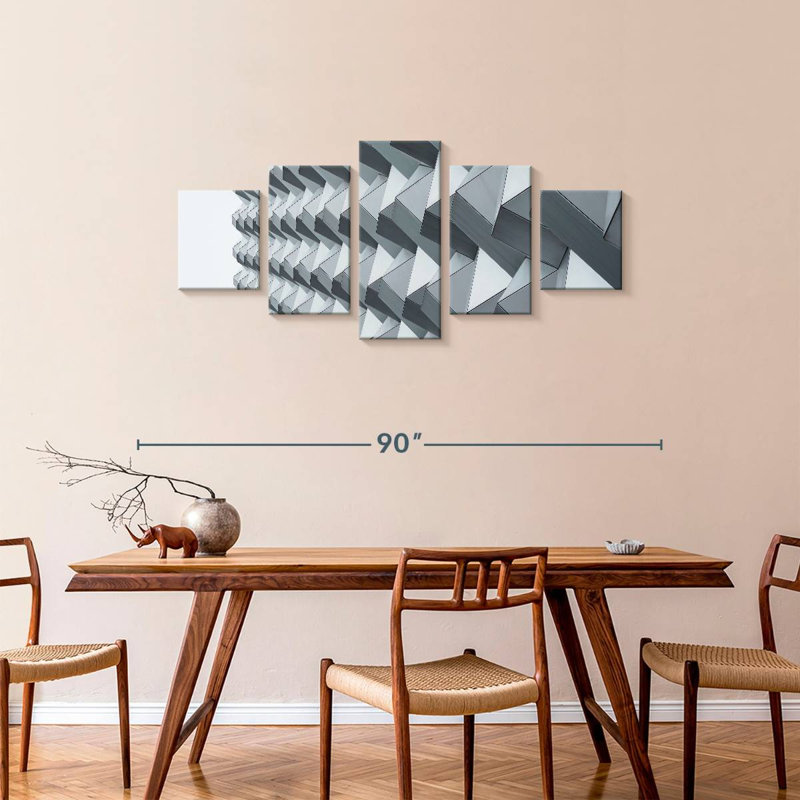 Geometric Facade, 34" H x 74" W
