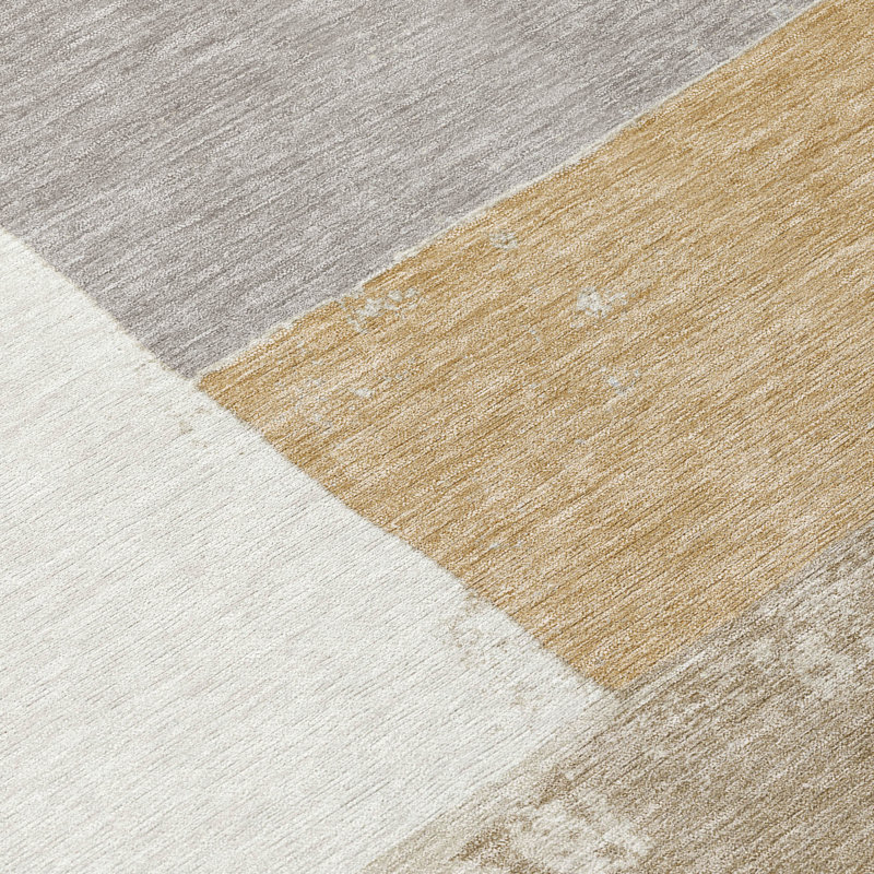 Machine Washable Indoor/Outdoor Chantille ACN2511 Modern Rug, Rectangle 3' x 5', Beige