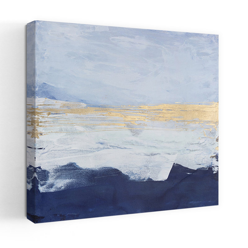 Art contemporain contemporain abstrait côtier, H 32 po x l 32 po