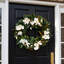 26" Magnolia Flowers And Leaves Arranged On A Wreath-1119508394