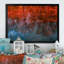 «Red Autumn Artistic Forest By The Lake III», reproduction sur toile-1637360926-1637360927