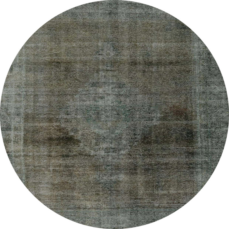 Guyonne Abstract Indoor Rug, Round 4'