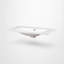 Comptoir de meuble-lavabo simple blanc 36 po avec lavabo en résine et trou central de 4 po