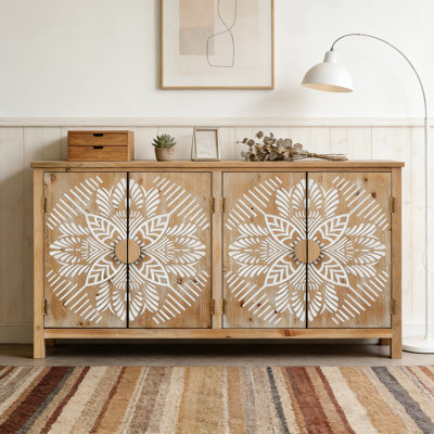Armoire d'appoint 60 "en bois avec 4 portes