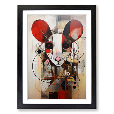 Mouse Abstract - Single Picture Frame Print on Wood