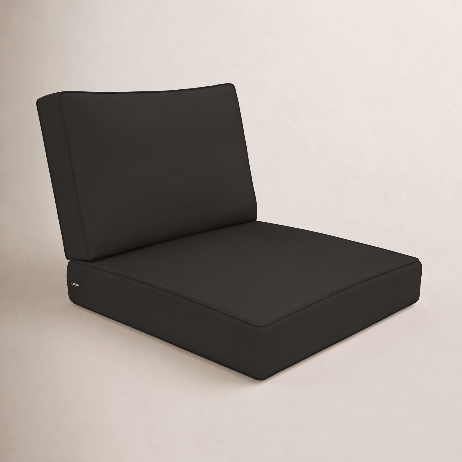 Donnely Sunbrella® Louge Chair Cushion, Sunbrella® Canvas Black, 24" W x 24" D