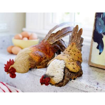 Poule / Coq Sitter Tablette-2 Pcs