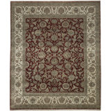 Hand-Knotted High-Quality Light Blue and Ivory Area Rug