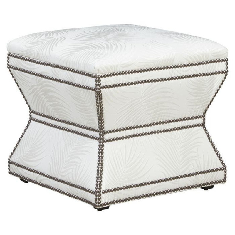 Anniston Square Ottoman, Putty (3152 65), Almond Buff, Aged Bronze