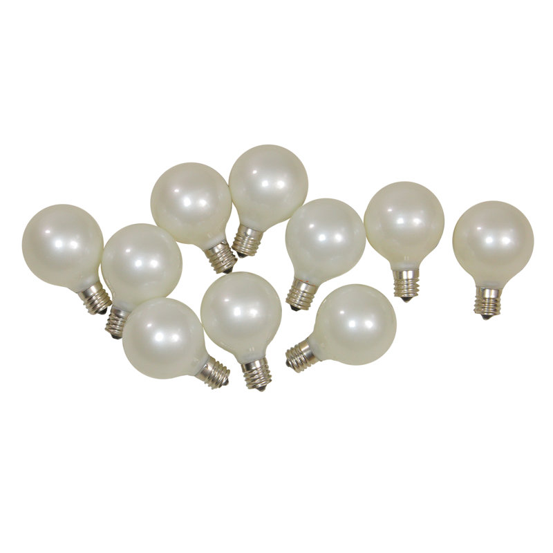 Ampoules de Noël Pearl White G50 Globe