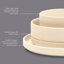 Service de table en grès 16 pièces Gibson Elite Deerfield - Assiettes et bols empilables, glacis réactif, service pour 4, blanc crème-115676021