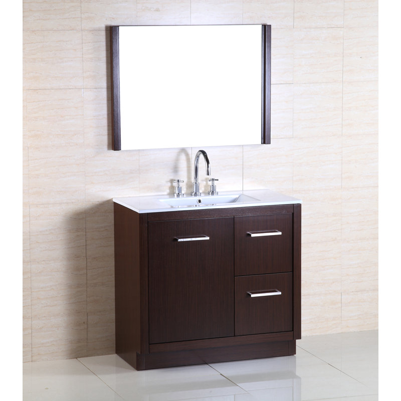 Maberry 36'' Single Bathroom Vanity with Ceramic Top