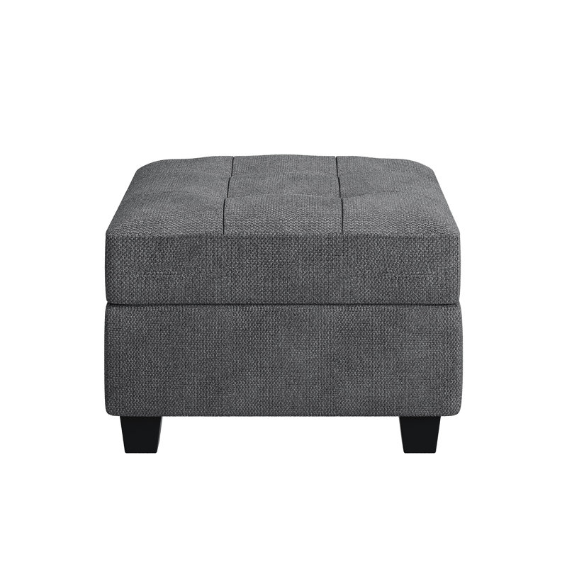 Module de repose-pieds avec rangement modulaire Honbay, Polyester gris foncé
