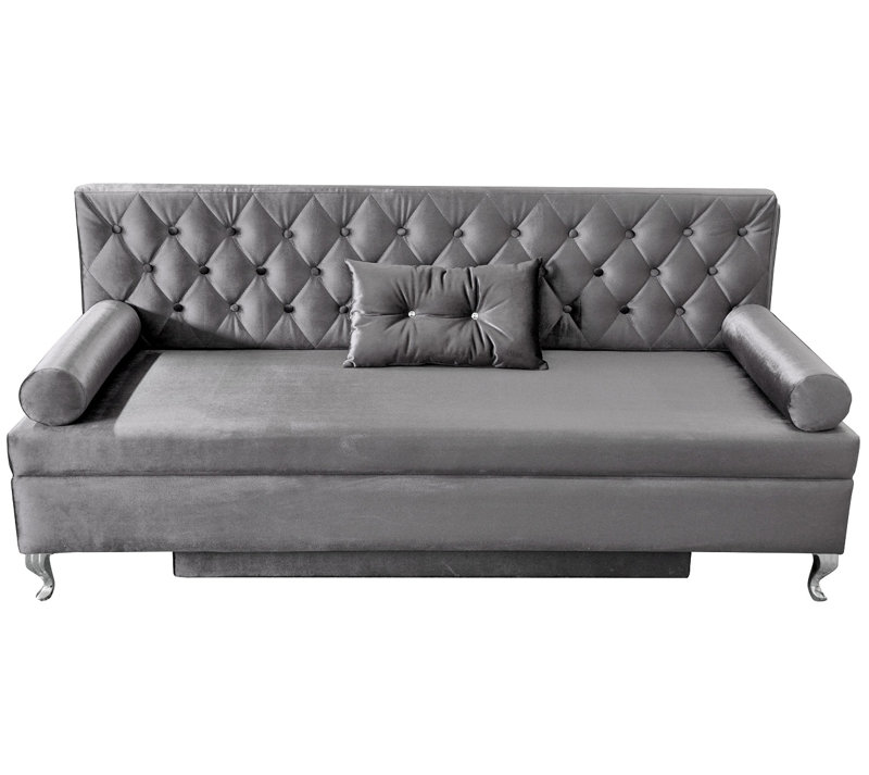 Glamour 3 Seater Sleeper, Grey