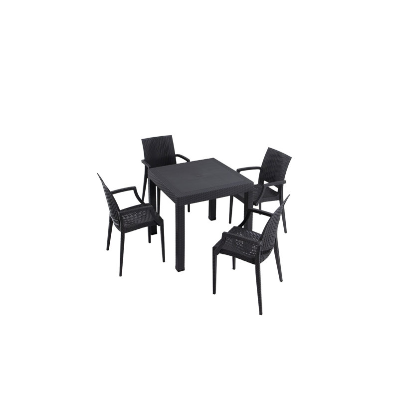 Cardamom 4 - Person Patio Dining Set with Rectangular Table