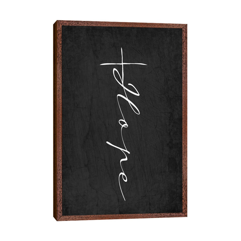 Hope Cross by Kimberly Allen - Print on Canvas, 101.6cm H x 66.04cm W x 3.81cm D, Classic Brown Wood Framed