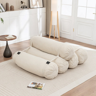 Adjustable Floor Sofa, Corduroy Lazy Sofa With Adjustable Straps For Versatile Configurations, Multi-Person Leisure Chair, Suitable For Living Room, Bedroom And More