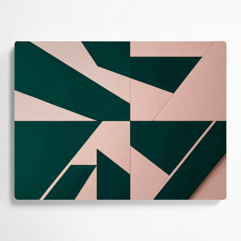 Minimalisme 97, art mural vert en métal, H 12 po x l 18 po