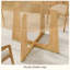 Table de salle à manger ronde de 47 pouces pour 4 à 6 personnes avec armoire de rangement intégrée, table de cuisine moderne de style Mid-Century pour la salle à manger, la cuisine et le salon (bois naturel)-1886783465