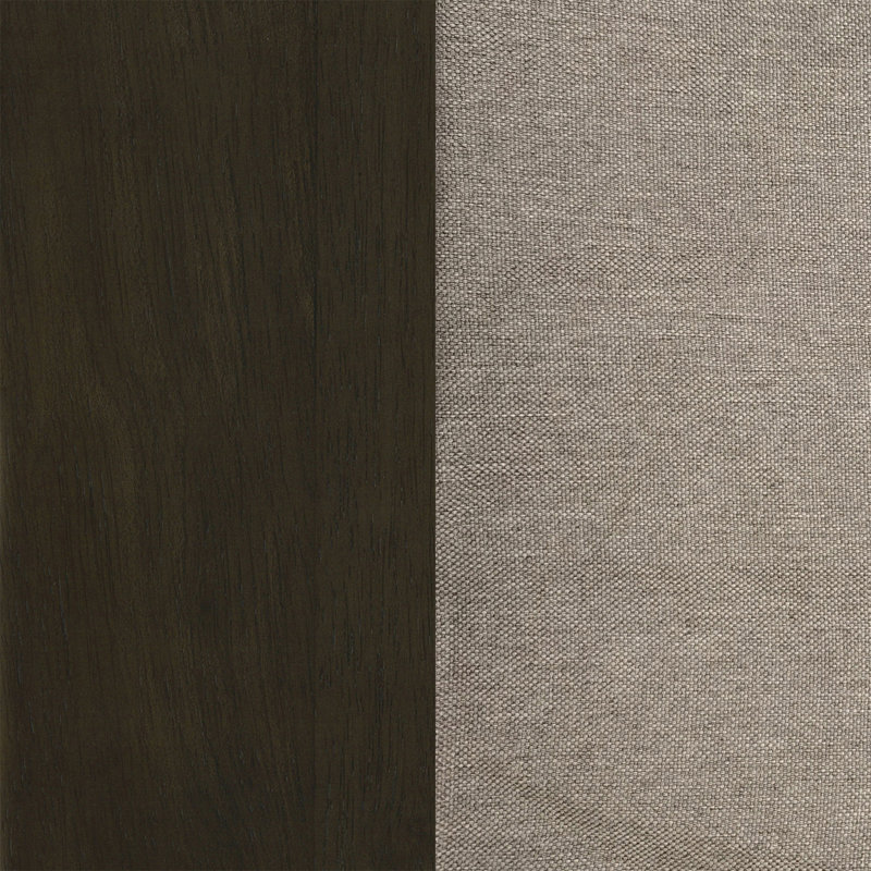 Chaise rembourrée taupe et espresso