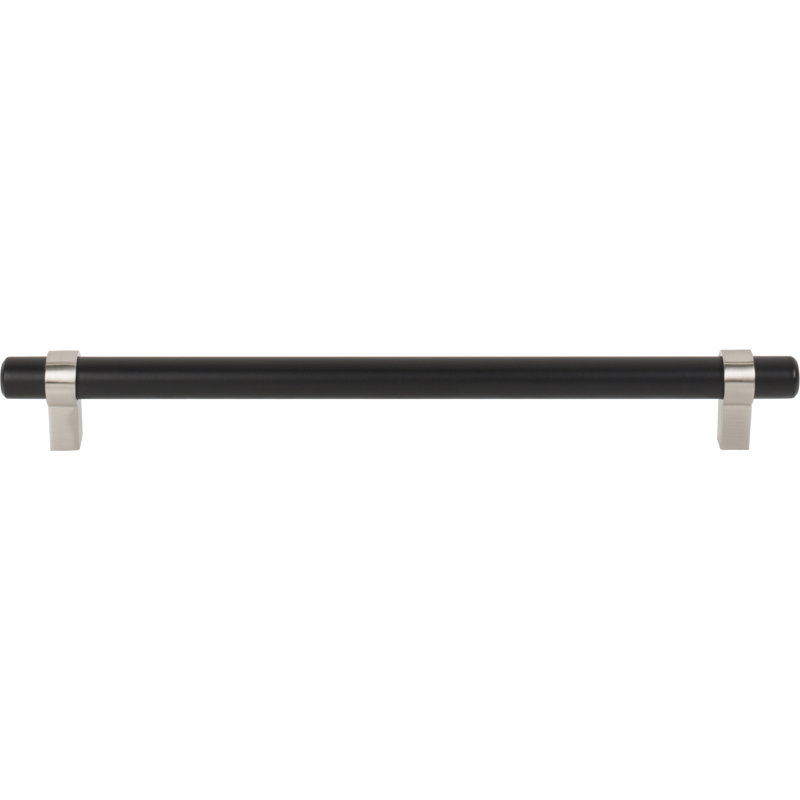 Key Grande Bar / Handle Pull, Matte Black/Stain Nickel