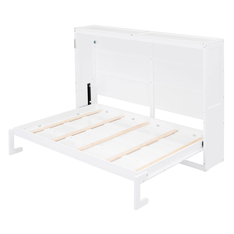 Full Size Murphy Bed Wall Bed,White, Full, White