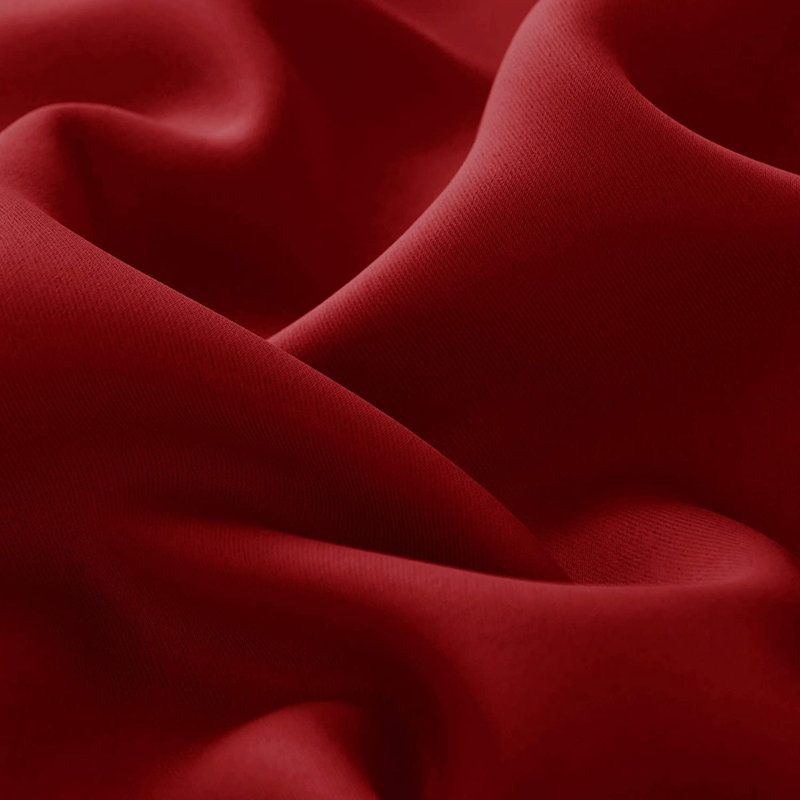 Room Darkening Curtain Single Panel, True Red, 42" W x 84" L