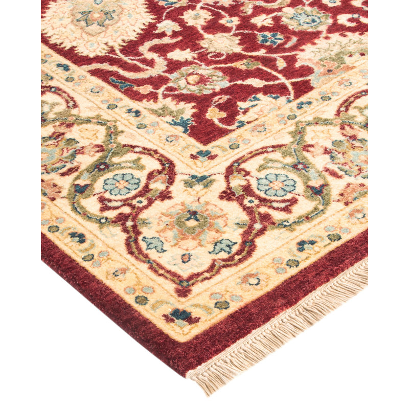 Vaso One-of-a-Kind 5 X 8 2000s Wool Area Rug in Red