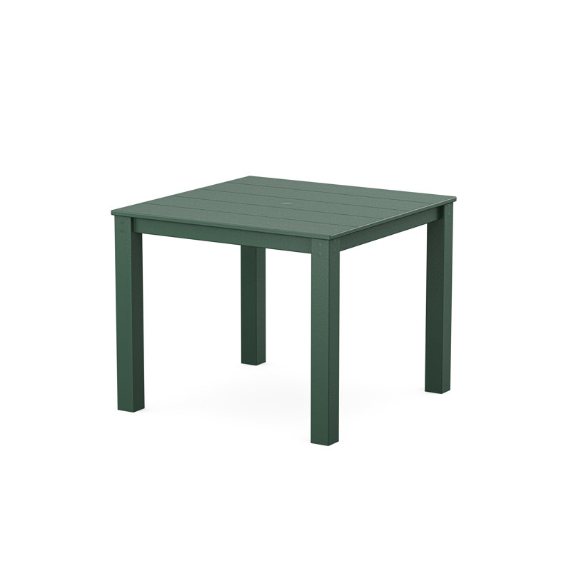 POLYWOOD Square Outdoor Dining Table, Green