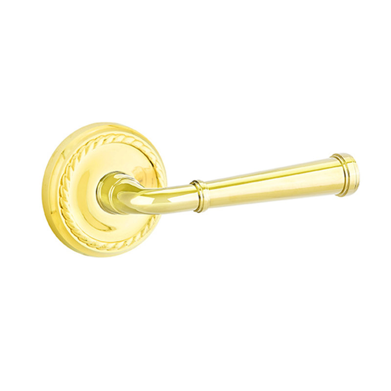 Poignée de porte avec rosette Merrimack, Gauche, Laiton intemporel