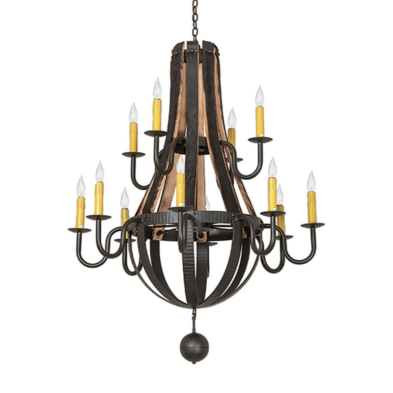Barrel Stave 12 - Light Chandelier