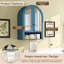 Armoire murale arquée avec portes en miroir et tablettes réglables pour la salle de lavage, la salle de bain et la cuisine