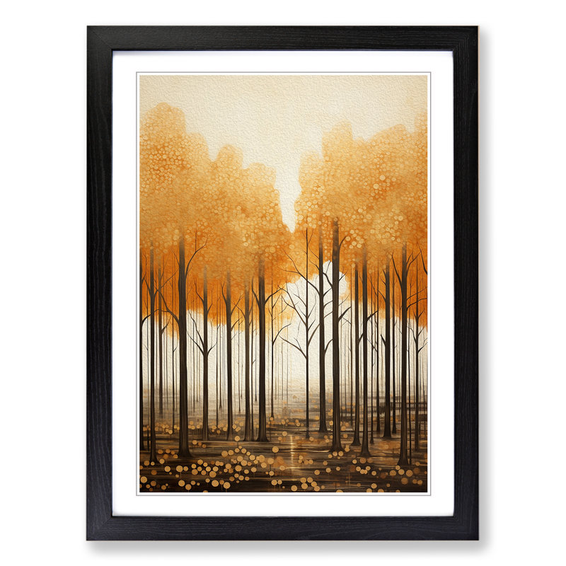 Single Picture Frame Print on Wood, 46cm H x 34cm W, Black Framed