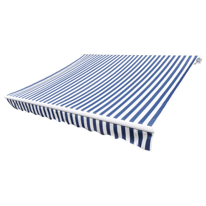 Awning Top Sunshade Canvas, 250cm W x 350cm D, Blue/White
