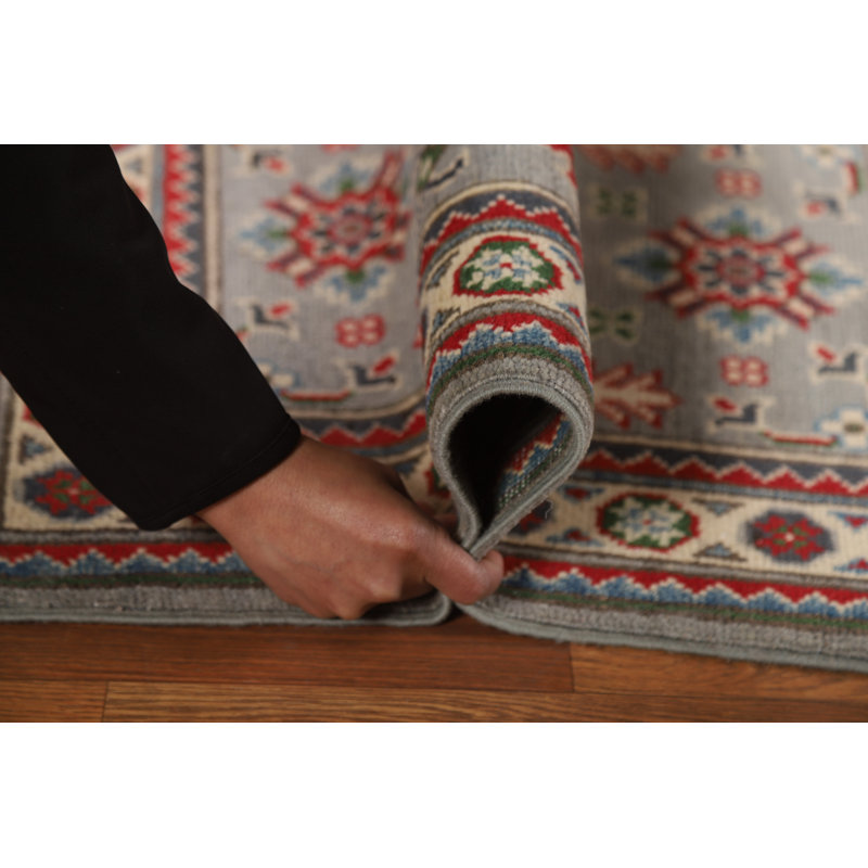 Tapis décoratif oriental fait à la main Kazak 2x3