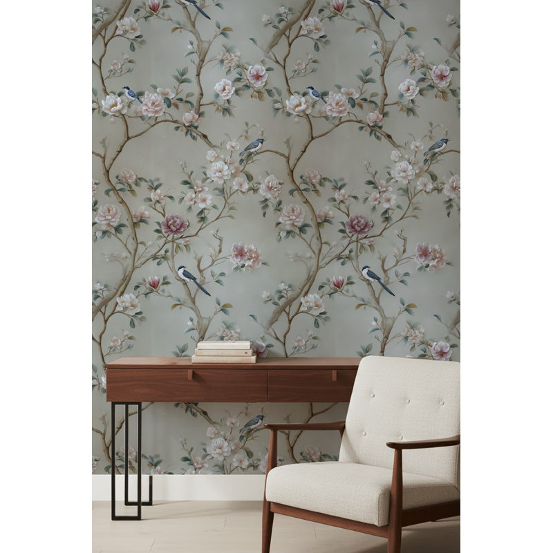 Papier peint floral traditionnel