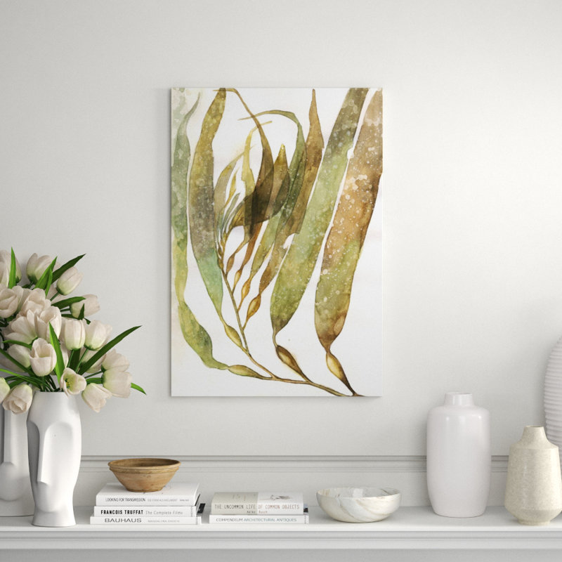 Watercolor Sea Kelp I Print by Emma Brooks, 35" H x 24" W x 1.5" D, Outdoor