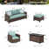 5 - Person Outdoor Wicker Patio Conversation Set with Swivel Chairs