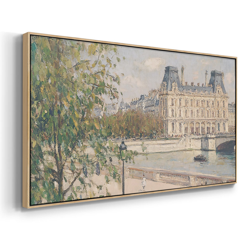 Série paysage - Lxxxi - Toile tendue avec châssis encadré - Prêt à être accroché, H 21 po x l 41 po, Noir