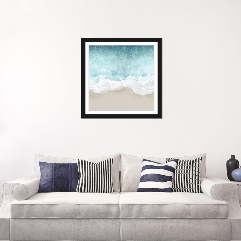 «Ocean Waves II», impression sur toile, H 24 po x l 24 po x P 1 po, Cadre noir
