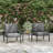  Metal 3 Pieces Patio Set, 2- Person Outdoor Seating Group With Thick Cushions, Coffee Table-867590801