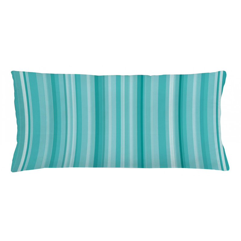 Housse de coussin lombaire à rayures intérieur/extérieur, 16 po x 36 po