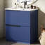 Meuble-lavabo de 30 po de couleur bleue avec glissières de tiroir à fermeture en douceur, trou de déversement et cloison intérieure réfléchie, tiroirs d'extension, glissières-2041681291