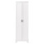 Armoire de rangement avec deux portes pour salle de bain, bureau, tablette ajustable, panneau de fibres à densité moyenne, blanc-2003232895