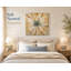 «Golden Daisy», reproduction d'art sur toile en beige et bleu-128834534