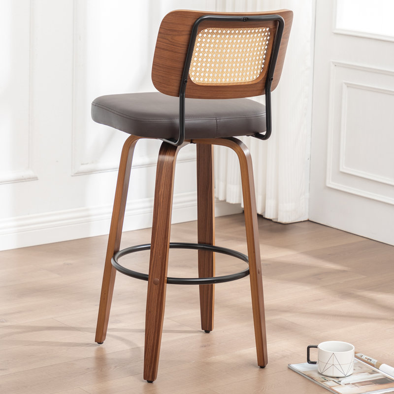 Swivel Bar Stool, Counter Stool (66.8cm Seat Height), Brown