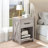 Nightstand Sofa Side Table Rustic End Table w/Drawer Shelf for Living Room-396967791
