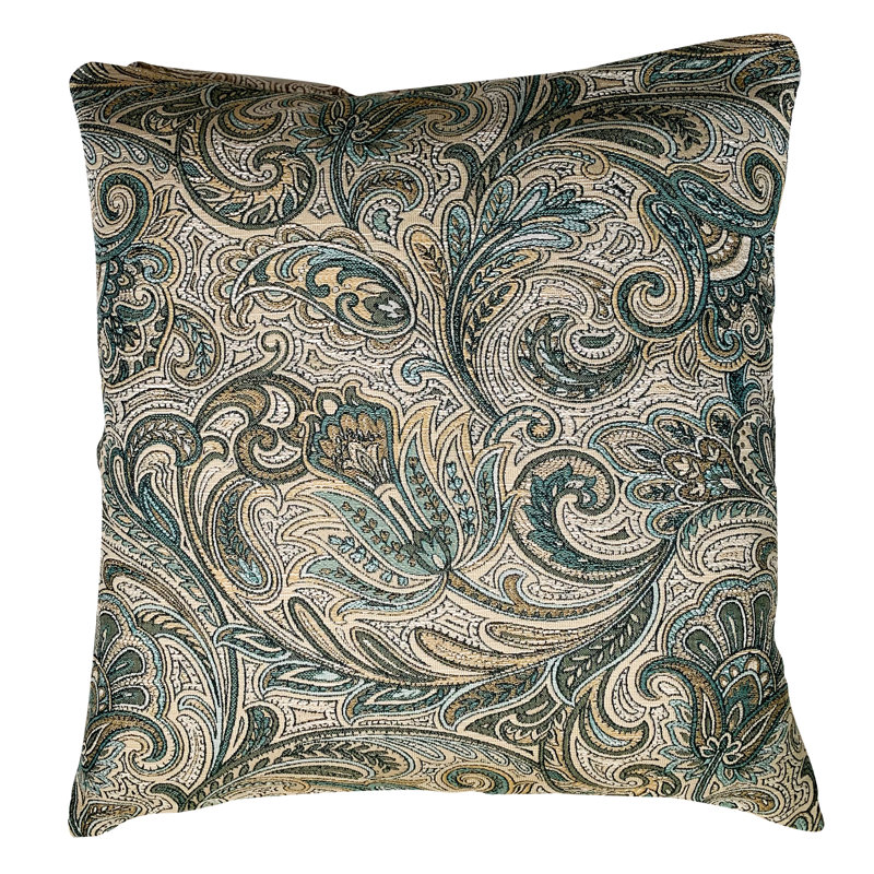 Paisley Reversible Throw Pillow, 22" x 22"
